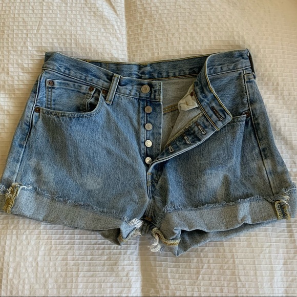 Levi's Pants - VINTAGE. So cool Levi’s 501. Distressed cut/offs